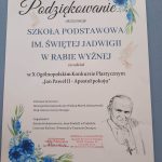 Wyniki konkursu "Jan Paweł II - apostoł pokoju"