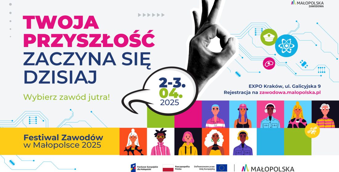 plakat promujący Festiwal zawodów odbywający się w dniach 2-3.04.2025