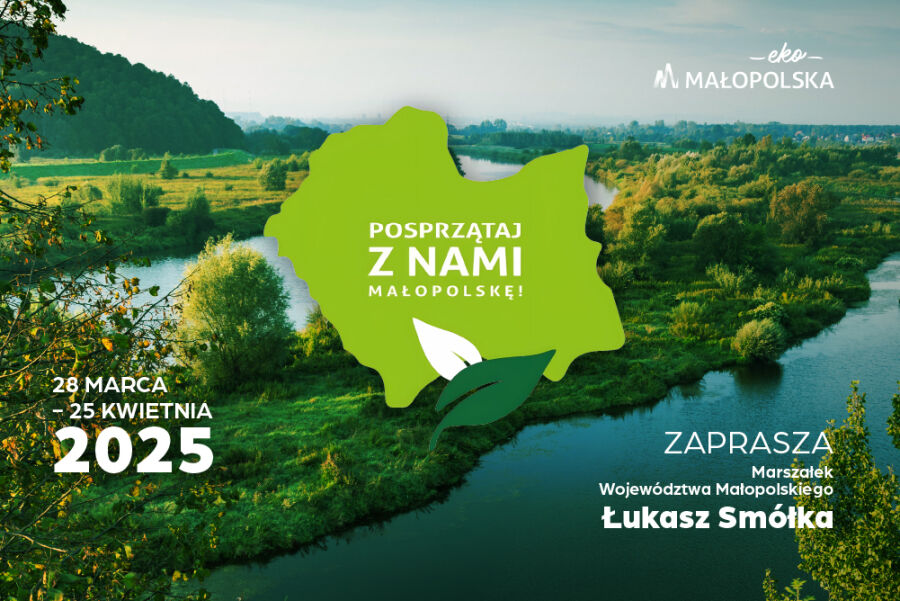 plakat promujący akcję "Posprzątaj z nami Małopolskę 2025"