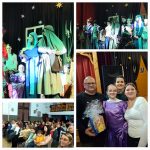 zdjęcie z przedstawienia jasełkowego zagranego na scenie Domu Parafialnego