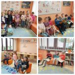 zdjęcie dzieci odwiedzających szkolną bibliotekę
